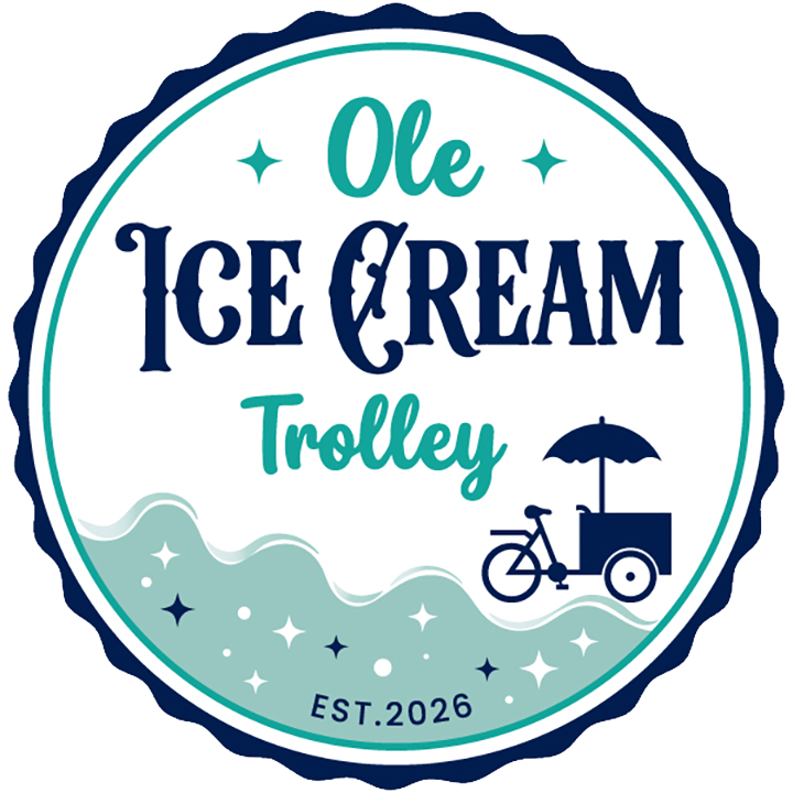 Circle Sticker Normal 720 Ole Ice Cream Trolley Logo